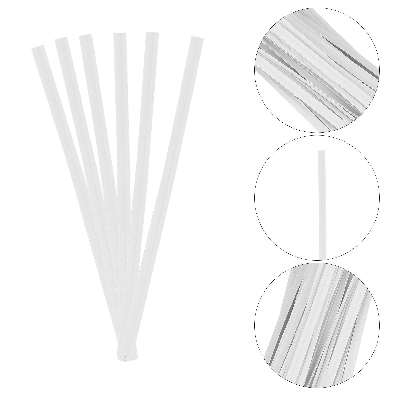 Food Storage Bag - Beyaz Kağıt Bağlama Telleri, 1000'li Paket,