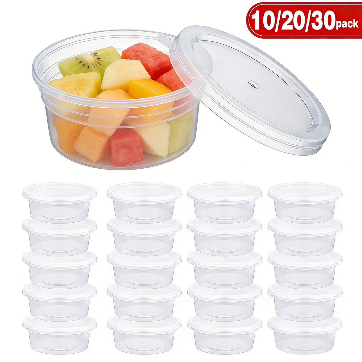 Food Storage Meals - 10/20/30'lu Paket Küçük Kapaklı Slime Kapları,